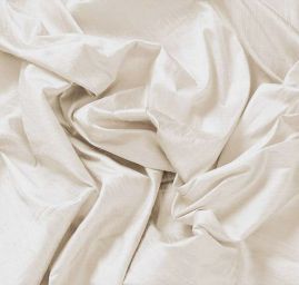 Perlově smetanový hedvábný duppion