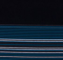 Úplet vzor proužky tyrkysová/černá/šedá/bílá