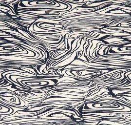 Bavlněná látka na šaty s abstraktním motivem