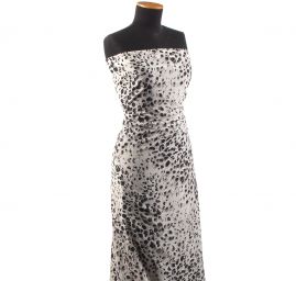 Hedvábný žoržet černobílý vzor