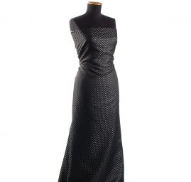 Brokát nepružný pevnější kostky černošedý