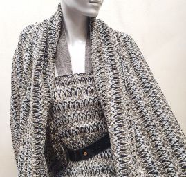 Imitace pleteniny směs vlny a moheru vzor vlnky