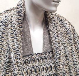 Imitace pleteniny směs vlny a moheru vzor vlnky