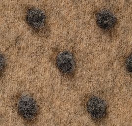 Vařená vlna art textil vzor puntíků šedá/béžová