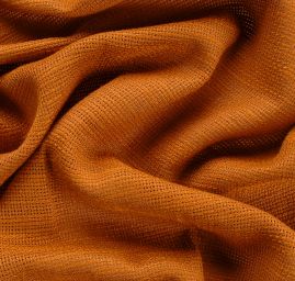 Bavlněná látka s plastickou strukturou hnědá