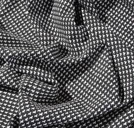 Pružná látka na jarné / letné kostým pepito čiernobiela