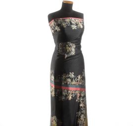 Satén s originálním potiskem Marlen černý