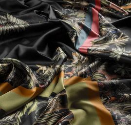 Satén s originálním potiskem Marlen černý