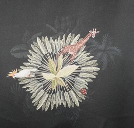 Satén s originálním potiskem Marlen černý