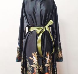 Satén s originálním potiskem Marlen černý