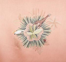 Satén s originálním potiskem Marlen losos