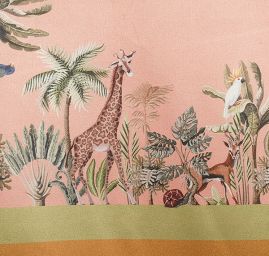 Satén s originálním potiskem Marlen losos