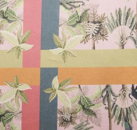 Satén s originálním potiskem Marlen  růžový