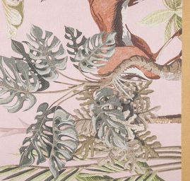 Satén originální tisk Marlen růžový-bordura