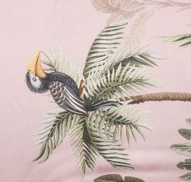 Satén originální tisk Marlen růžový-bordura