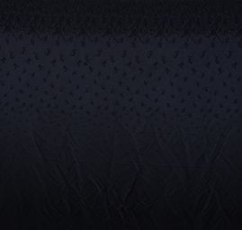 Kupón brokát květinový motiv černá