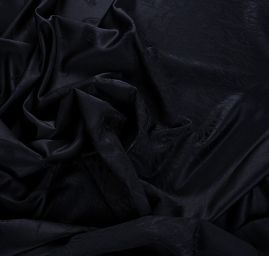 Kupón brokát květinový motiv černá