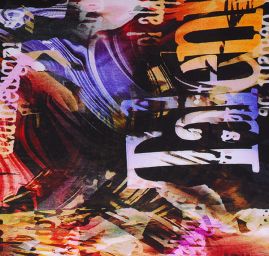 Úplet tisk fantazie barev