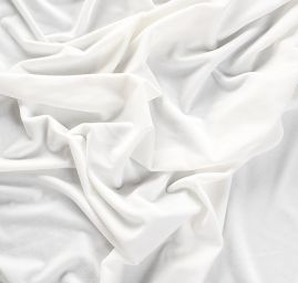 Samet pružný lomený bílý