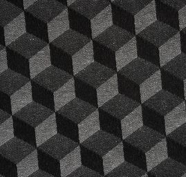 Dekorační látka žakár artdecový vzor černošedá