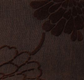 Linonovo Floral chocolate semišový flock