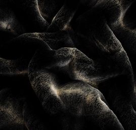 Imitace zvířecí srsti činčila černá/béžová