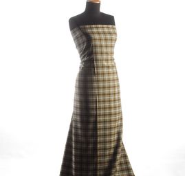 Vlněná kostýmovka kostka šedozelená