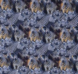 Efektní viskozový úplet digitální tisk zvířecí motiv zebra