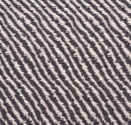 Vlněná látka na kabát šikmé pruhy černosmetanová