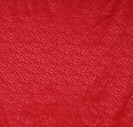 Žakárová látka bavlna směs zvířecí motiv červená