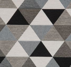 Dekorační látka retro vzor trojúhelníky bílé/černé