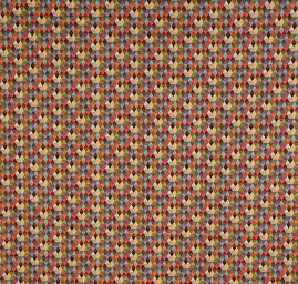 Dekorační látka retro vzor barevné trojúhelníky