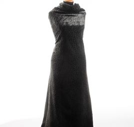 Imitace zvířecí srsti gepard šedý/černý