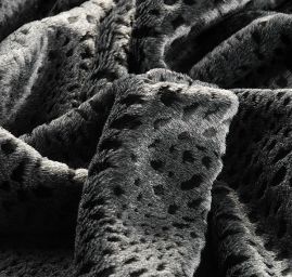 Imitace zvířecí srsti gepard šedý/černý