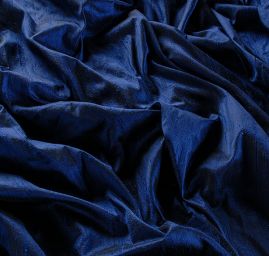 Hedvábný šantung tm. modrý 