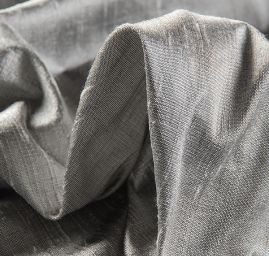 Hedvábný šantung šedostříbrný