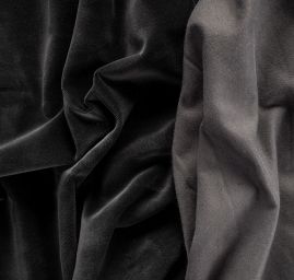 Samet bavlněný nepružný šedý