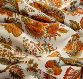 Pevnjěší bavlněná látka tisk s hrubší strukturou