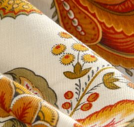 Pevnjěší bavlněná látka tisk s hrubší strukturou