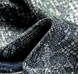 Bavlněné plátno tisk modrá a zelená pírka