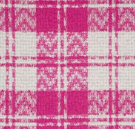 Kostýmová látka s plastickým vzorem růžová bílá