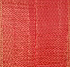 Žakárová látka jemná starorůžová/zlatá