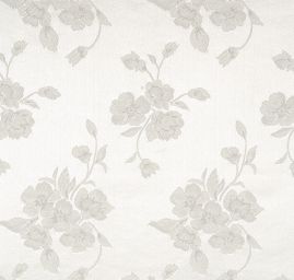 Žakárová látka květinový motiv slonová kost