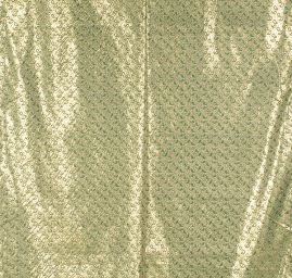 Brokát jemný paisley motiv zlatozelený