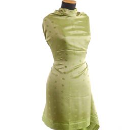 Žakárová látka jemná zelená