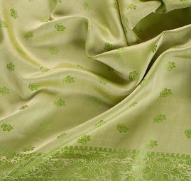 Žakárová látka jemná zelená