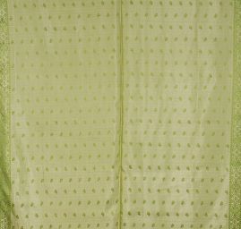 Žakárová látka jemná zelená