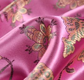 Brokát orientální motiv růžový