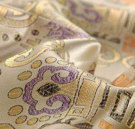 Látka brokát orientální motiv