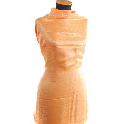 Žakárová látka jemná oranžová